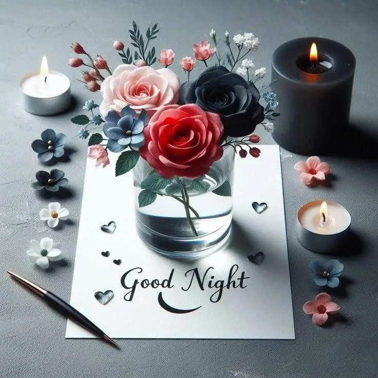 Good Morning Rose and Candle Light for Peaceful Morning