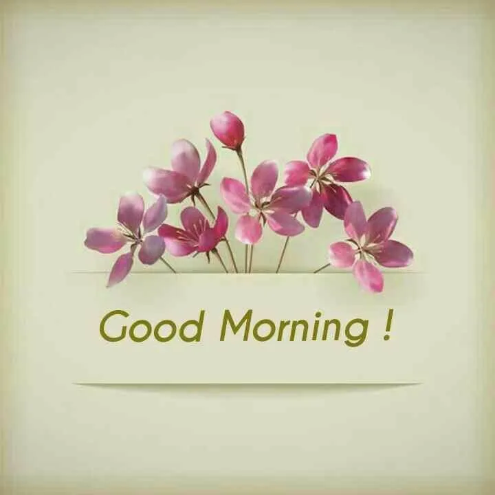 Good Morning Simple Floral Greeting with Yellow Hue