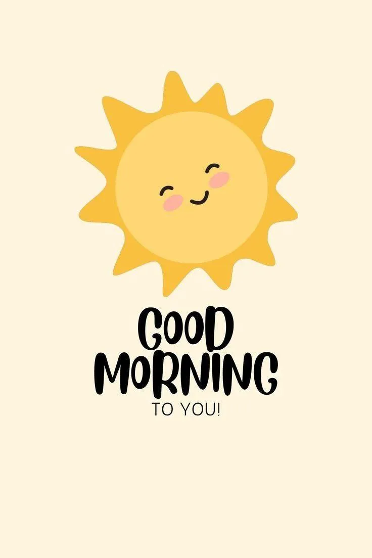 Good Morning Sun Cartoon with Smile Free Image Download