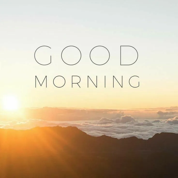 Good Morning Sunrise Over Mountain Landscape Image