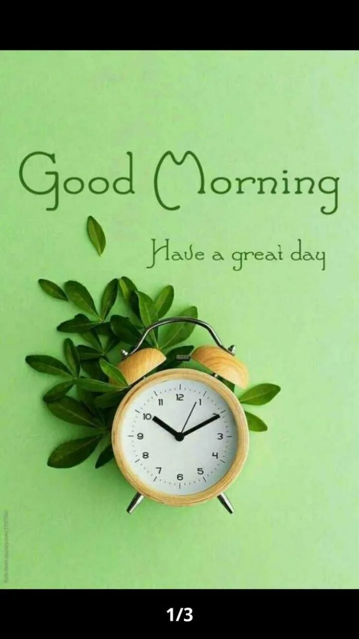 Good Morning Text with Alarm Clock Image Download