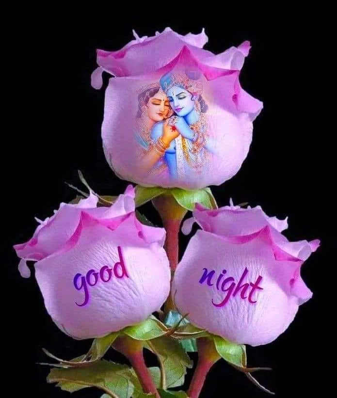 Good Morning Text with Pink Flowers on Black Background