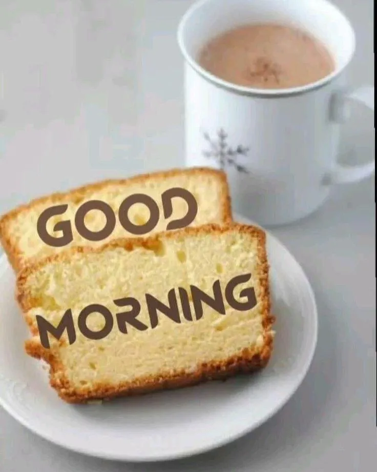 Good Morning Toast on Wooden Table with Warm Light