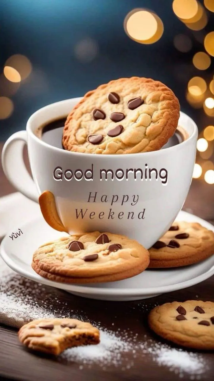 Good Morning with Coffee and Cookies Free Wallpaper