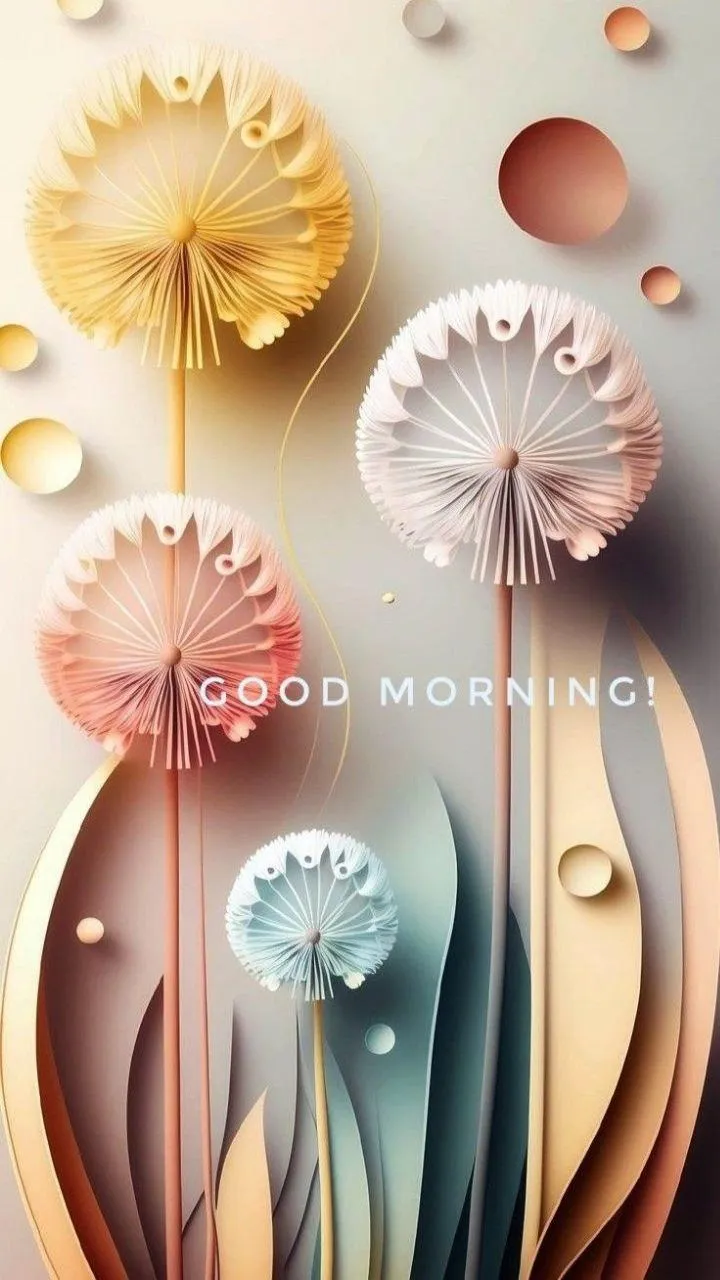 Good Morning with Light Colored Flowers and Clocks