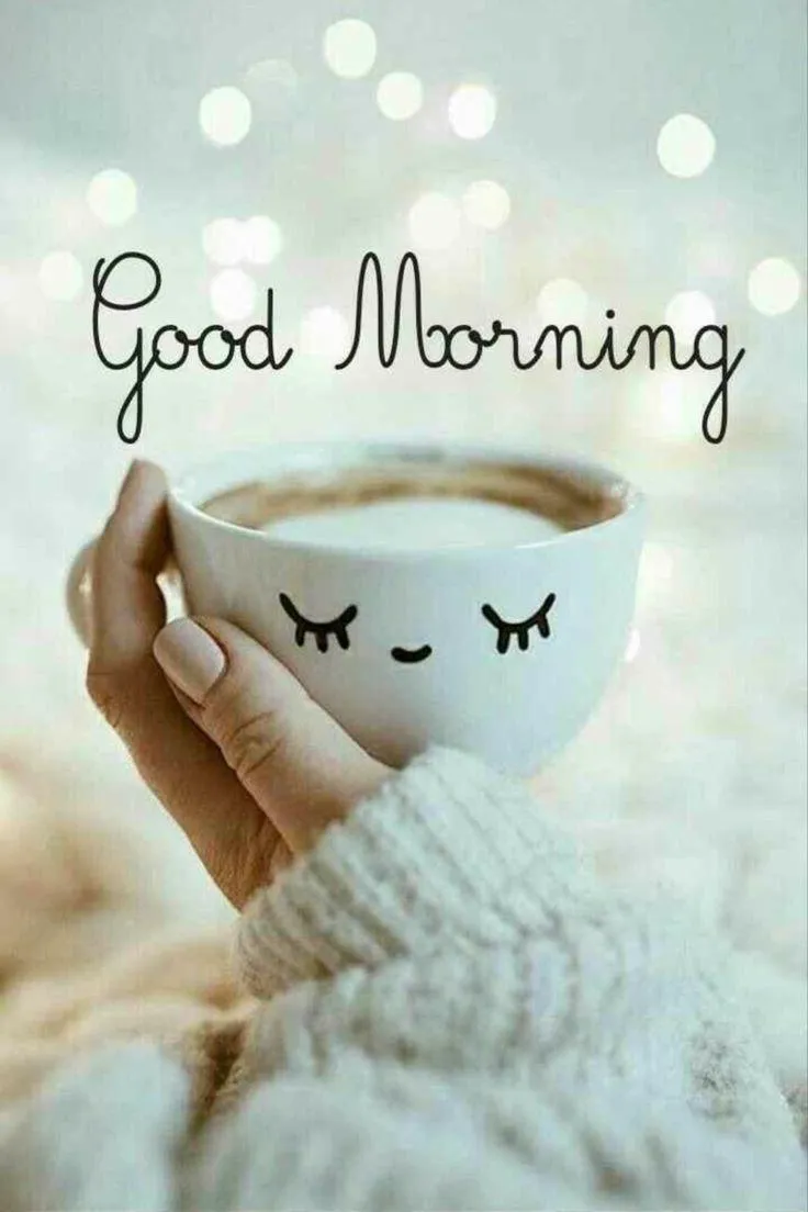 Good Morning with White Flower and Soft Sky Background