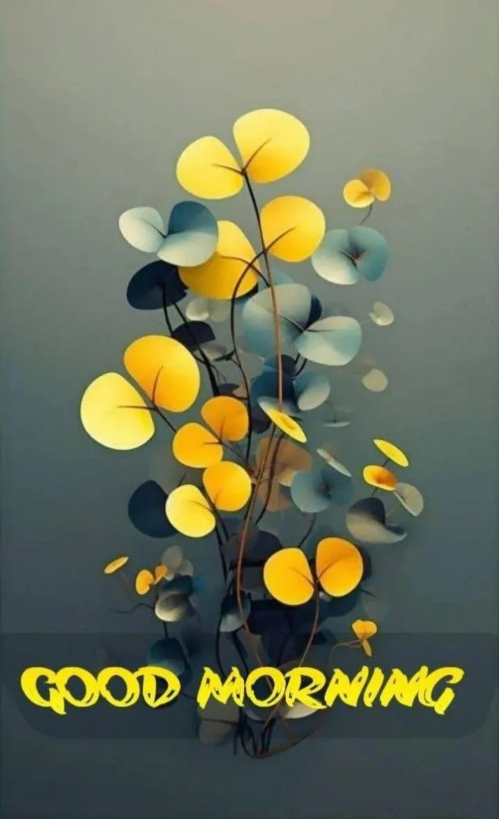 Good Morning Yellow Flowers with Warm Greeting Message