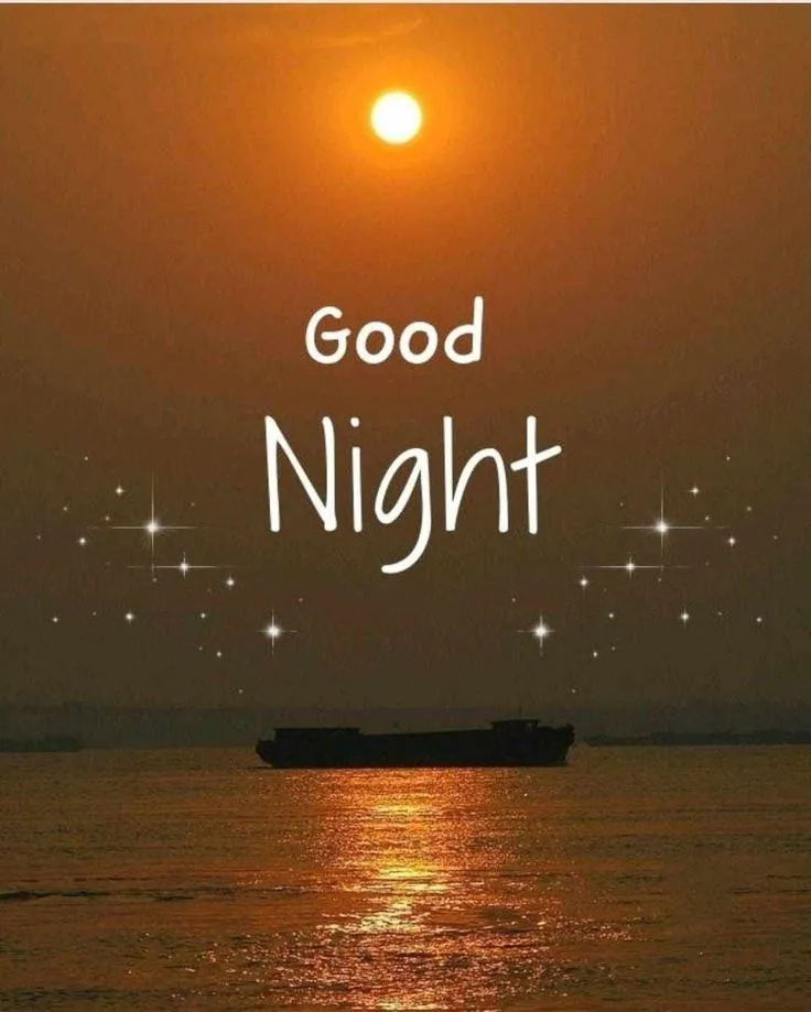 Good Night Candle and Lanterns By the Sea At Sunset