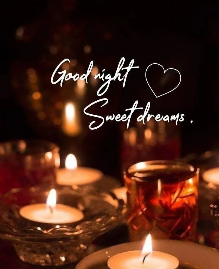 Good Night Candlelight and Flowers Free Hd Wallpaper