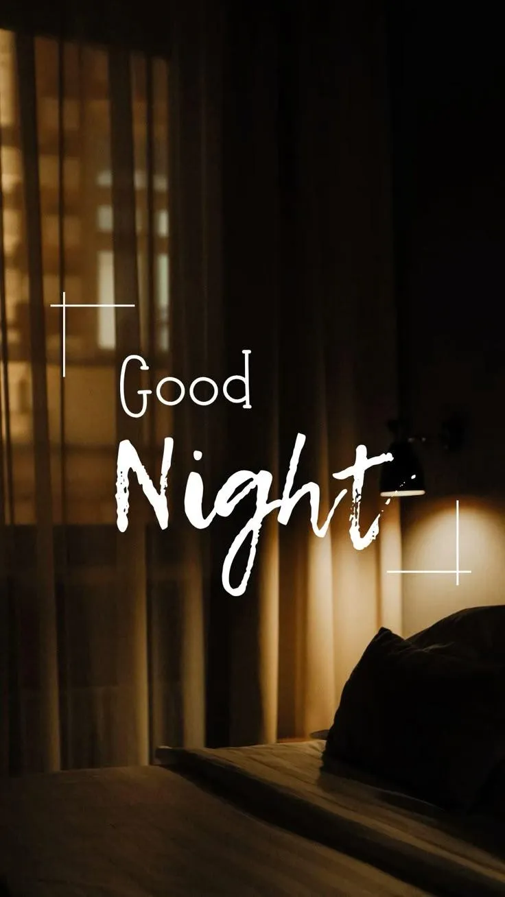 Good Night Message Over Cityscape Evening Light Wallpaper