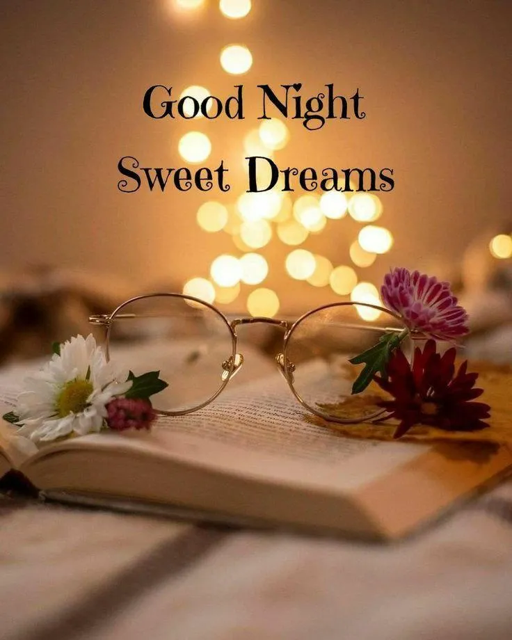 Good Night Sweet Dreams Candle and Flowers Wallpaper