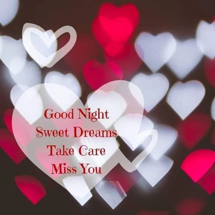 Good Night Sweet Dreams Greeting with Hearts Wallpaper