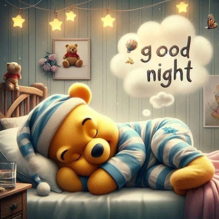 Good Night Teddy Bear Sleeping Free Hd Wallpaper