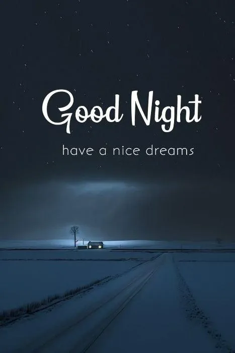 Good Night with Dark Blue Starry Sky Free Hd Wallpaper