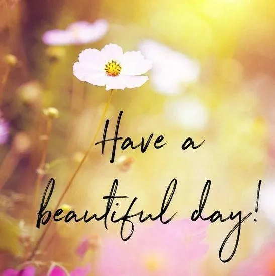 Have a Beautiful Day Written on Glowing Yellow Page