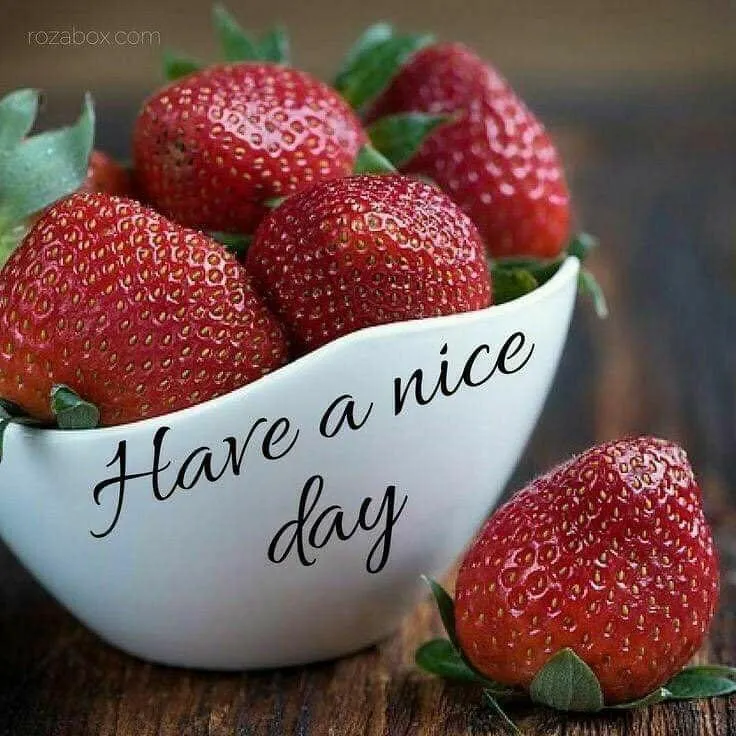 Have a Nice Day with Fresh Strawberries Free Wallpaper