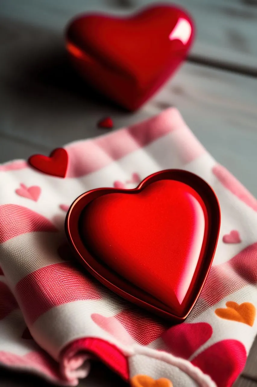 Heart on Fabric Showing Symbol of True Romance Wallpaper