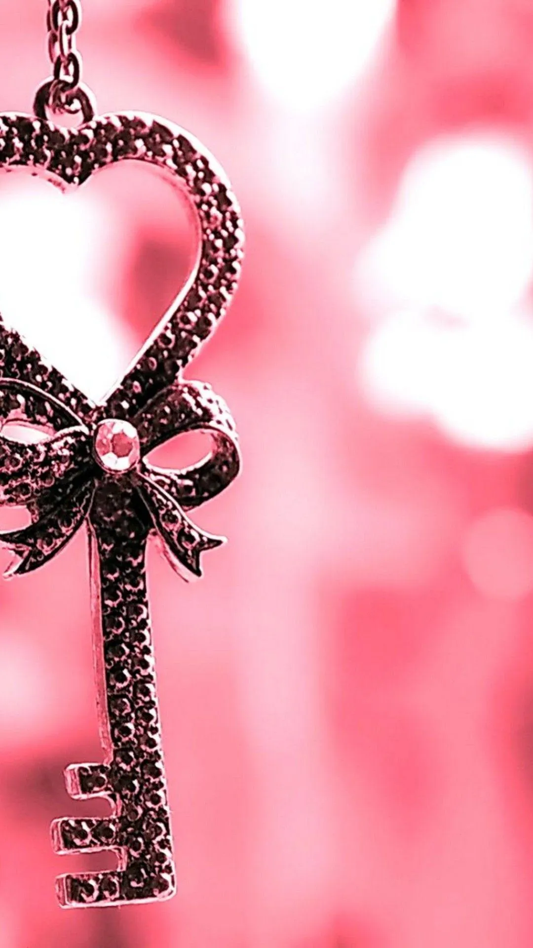 Heart Pendant on Pink Background Showing True Care