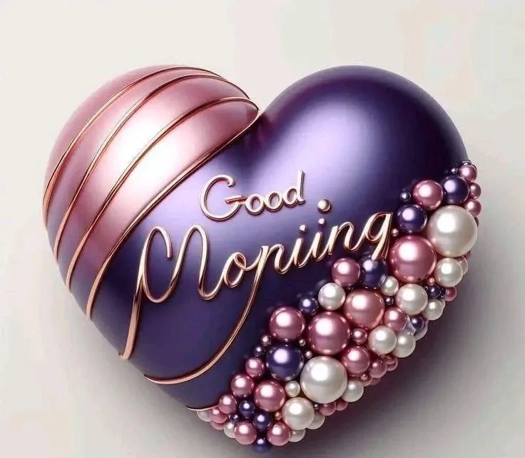 Heart Shaped Chocolate Box with Good Morning Text Image