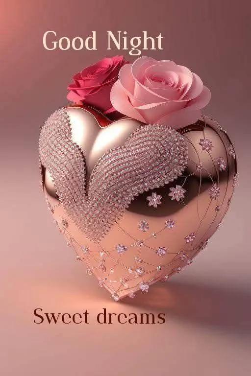 Heart Shaped Pillow Good Night Sweet Dreams Text Wallpaper