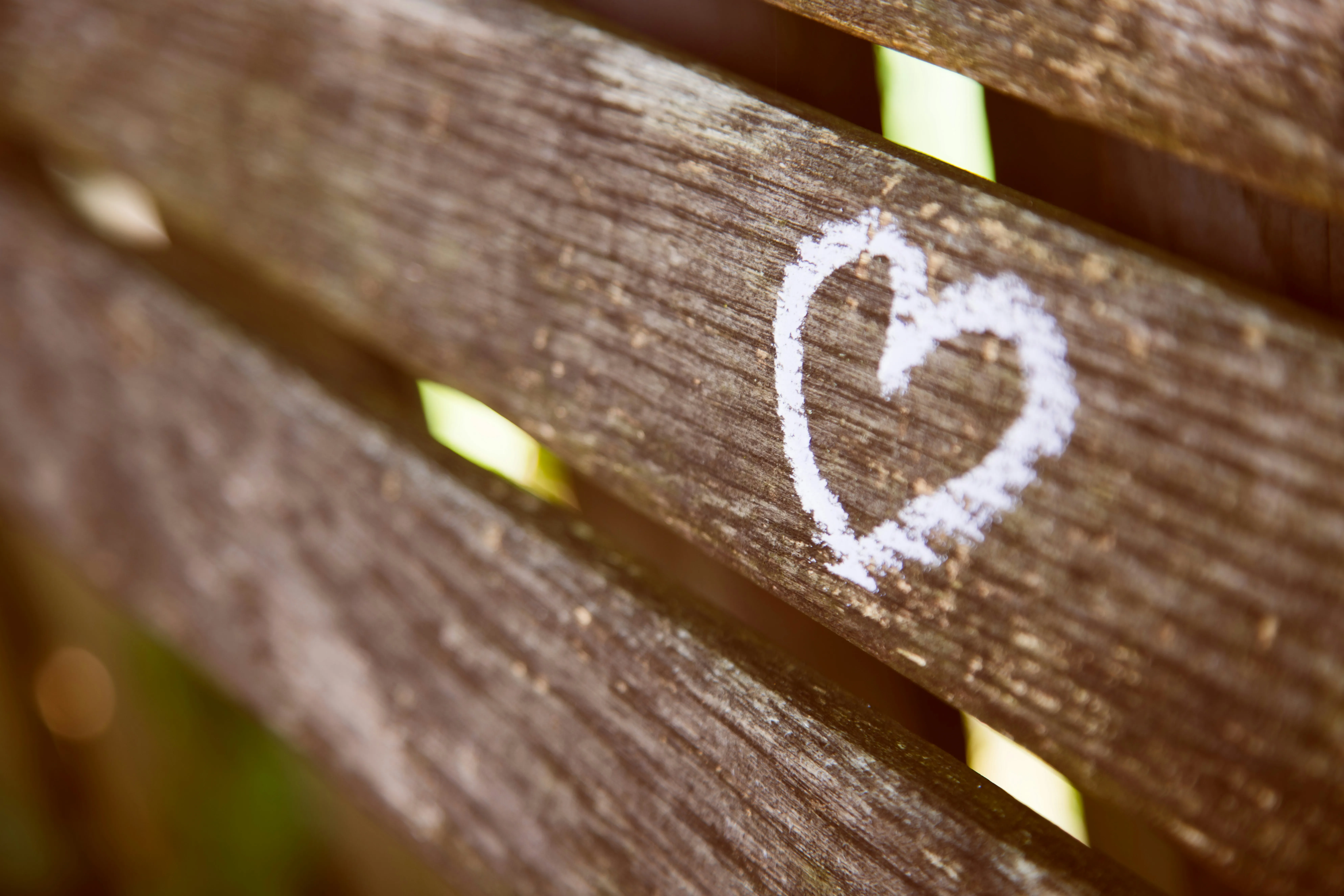 Heart Symbol on Wooden Fence Showing Simple True Love