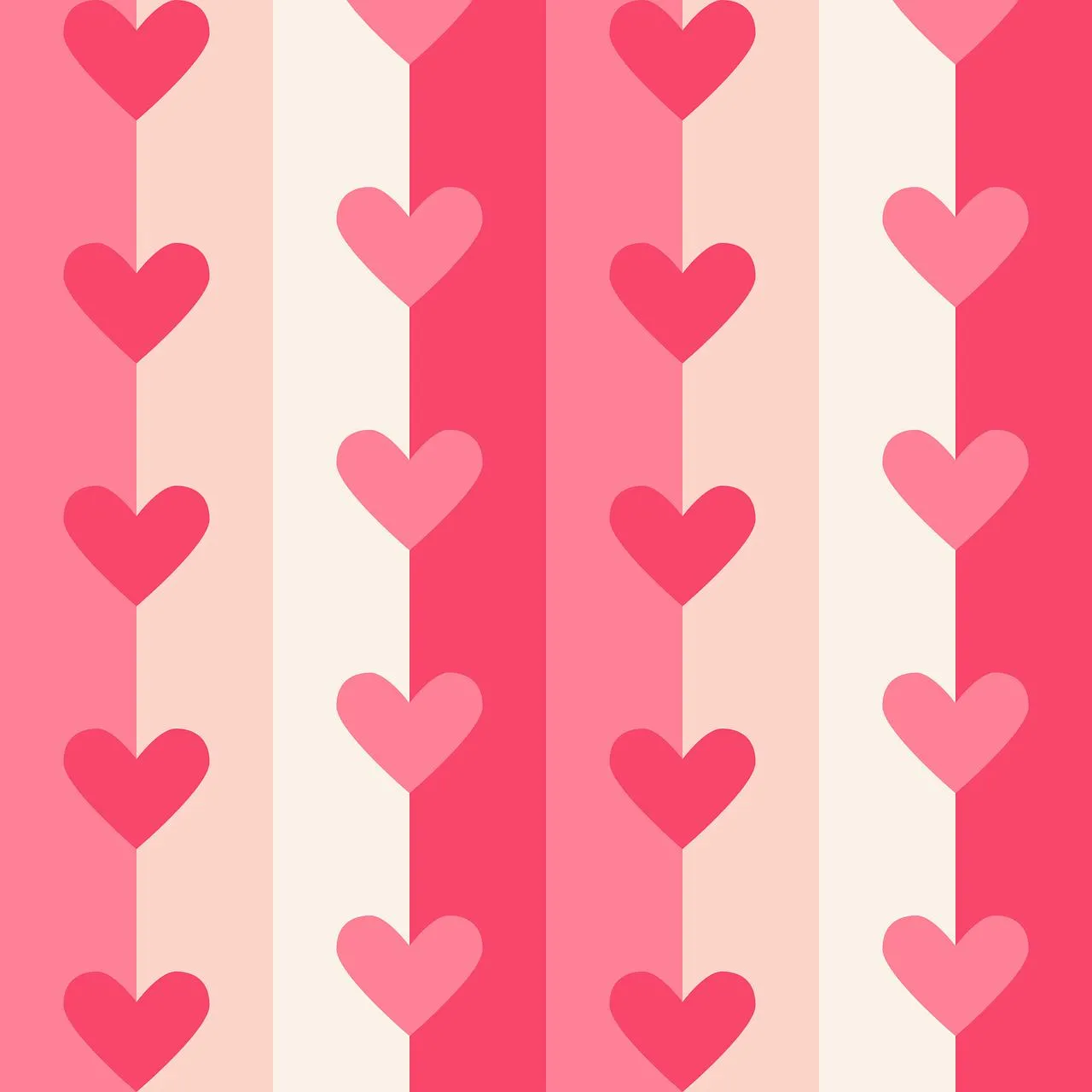 Image of Romantic Pattern of Pink Hearts for Sweet Love HD