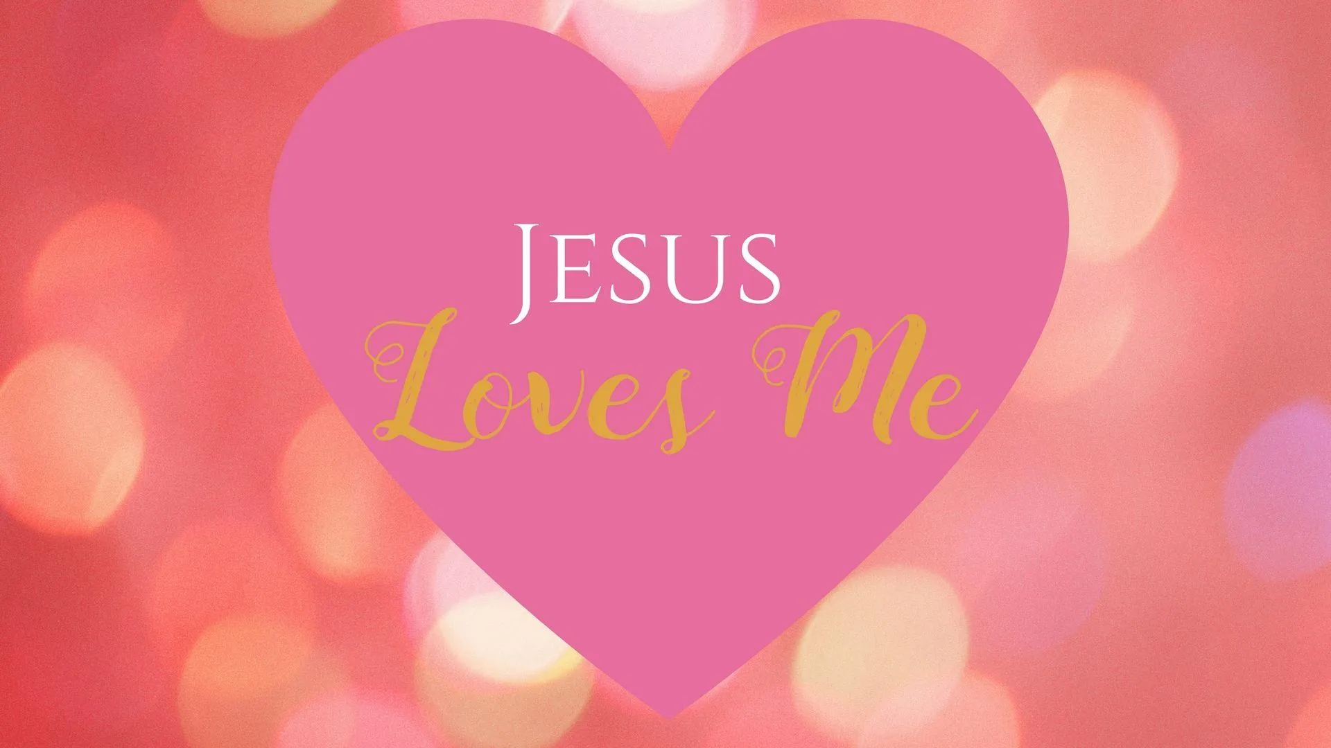 Jesus Loves You Quote with Gentle Pink Background Wallpaper