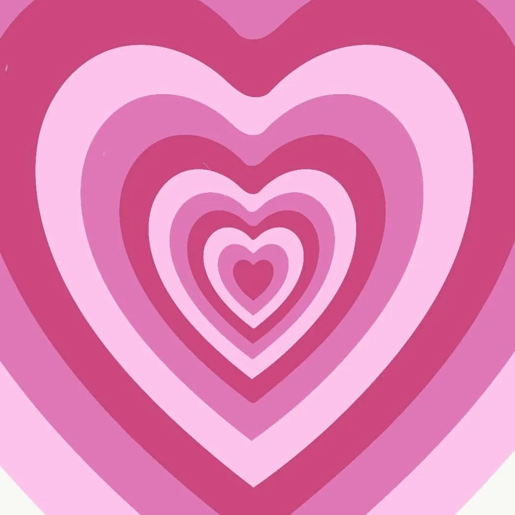 Layers of Pink Hearts Expressing Endless Warm Love Image