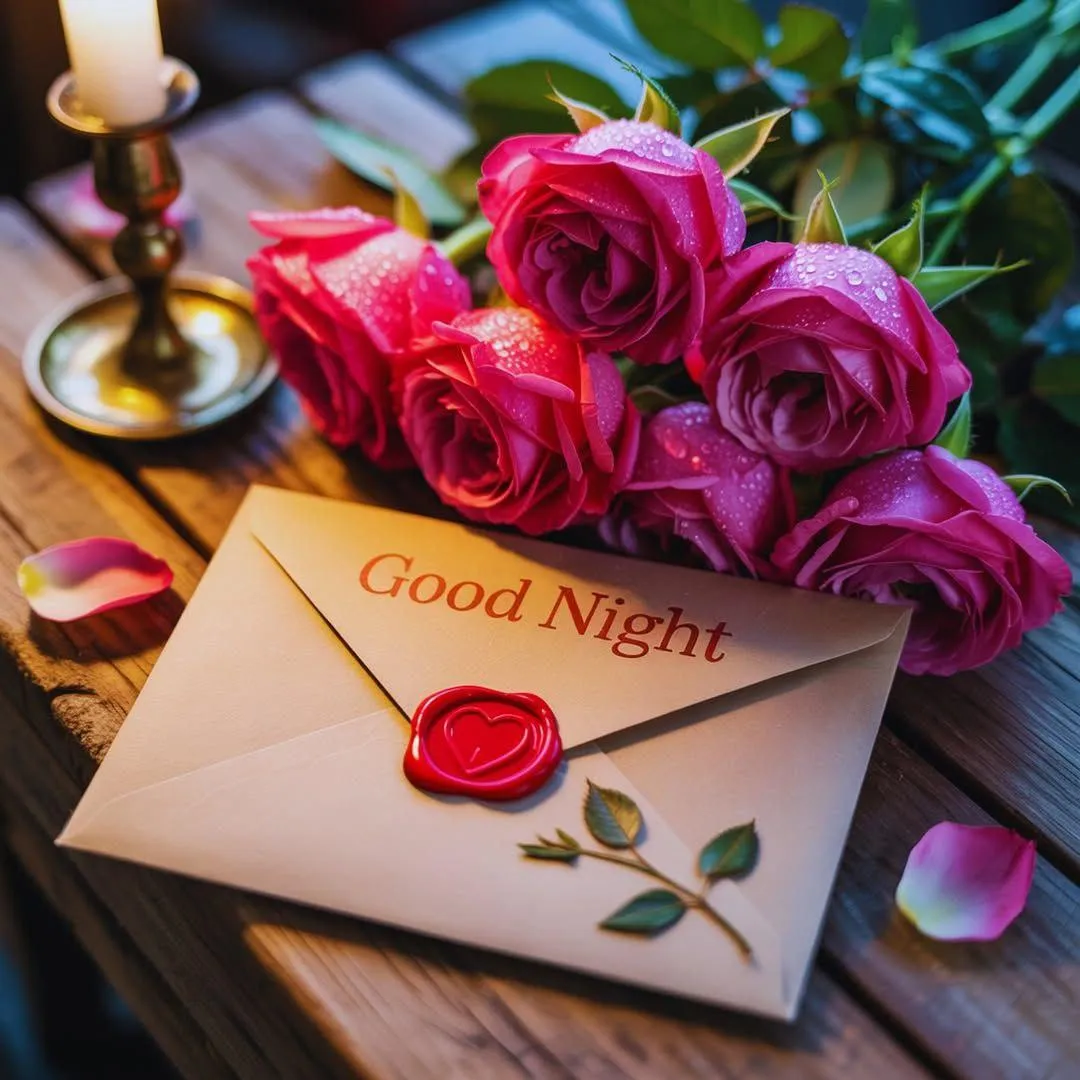 Letters and Pink Rose for Classic Morning Greeting