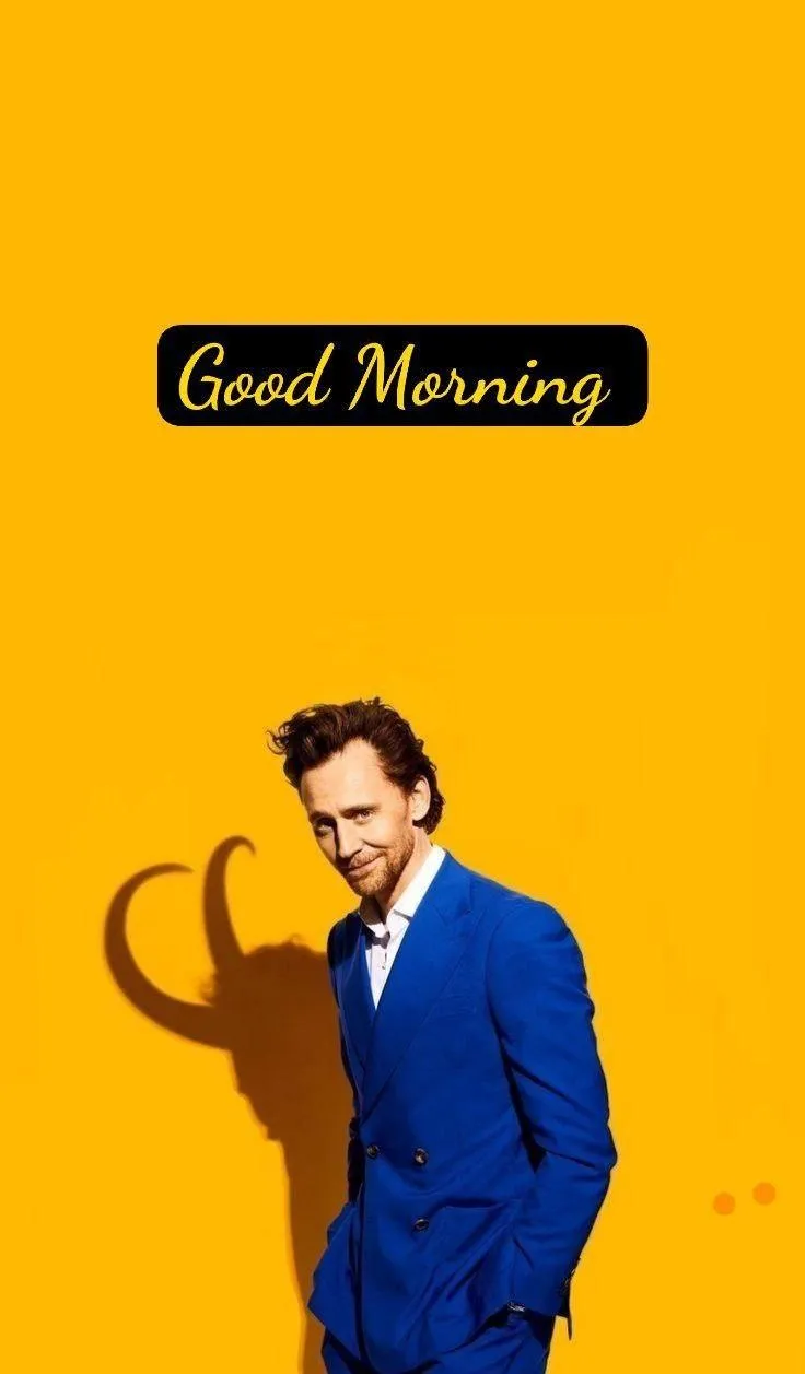Man in Yellow Background Greeting Good Morning Wallpaper