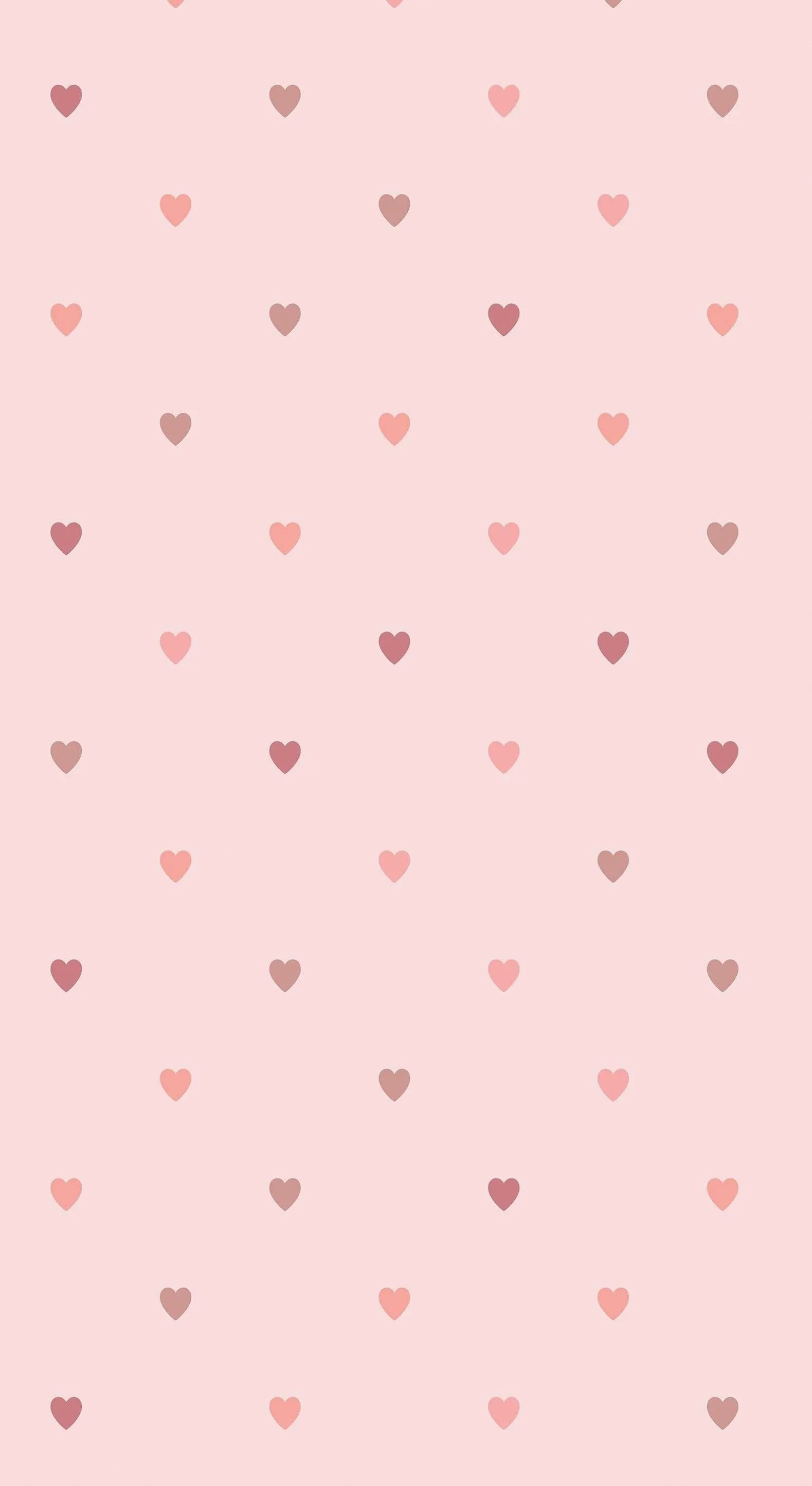 Minimal Hearted Background Expressing Warmth Wallpaper