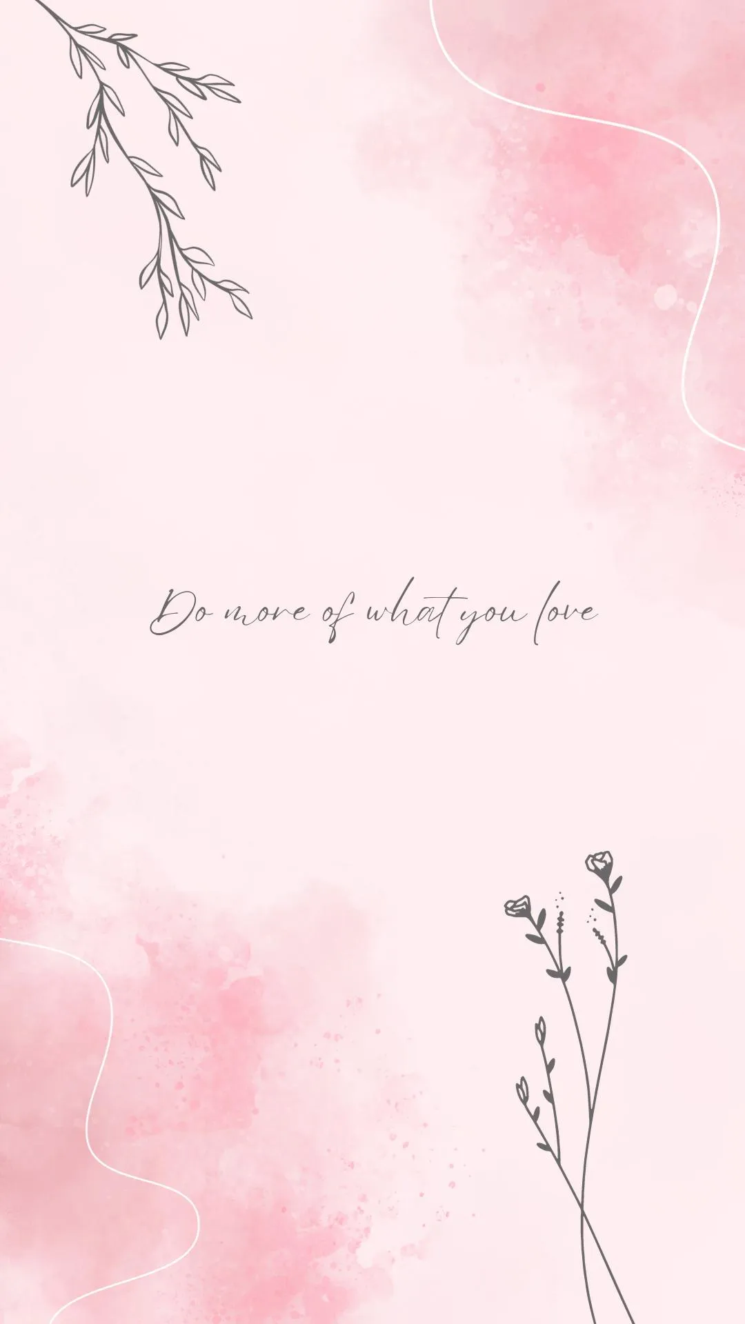 Minimal Pink Art with Gentle Romantic Message Image