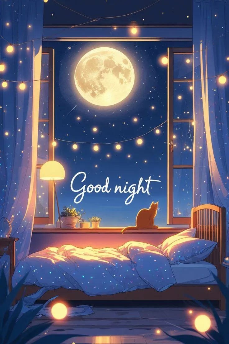 Moonlight and Stars Blessing a Calm and Restful Night