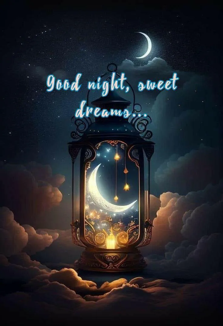 Moonlit Clouds Sending Calm and Dreamy Good Night Image