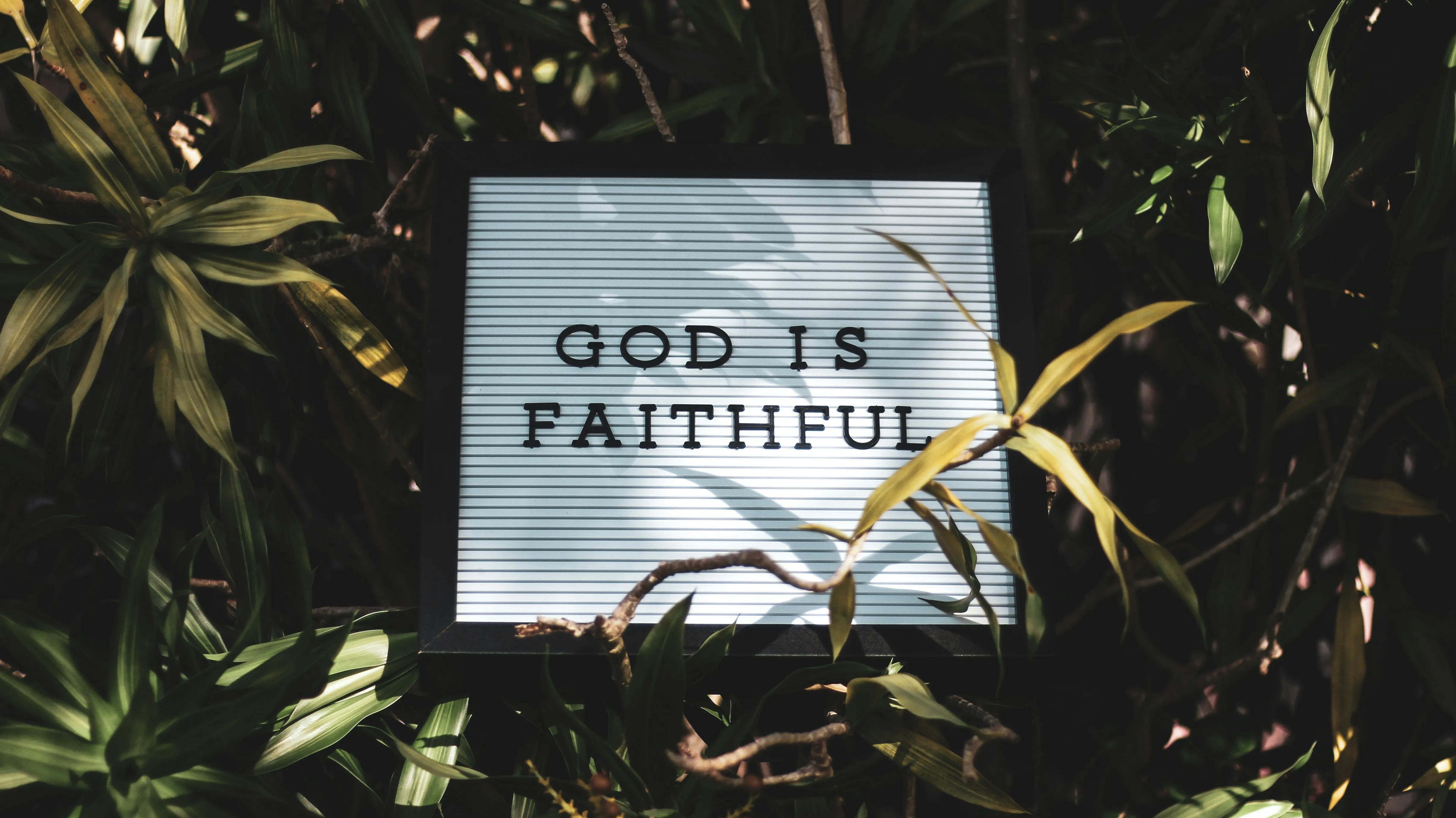Motivational Message Card Reading God Is Faithful Wallpaper