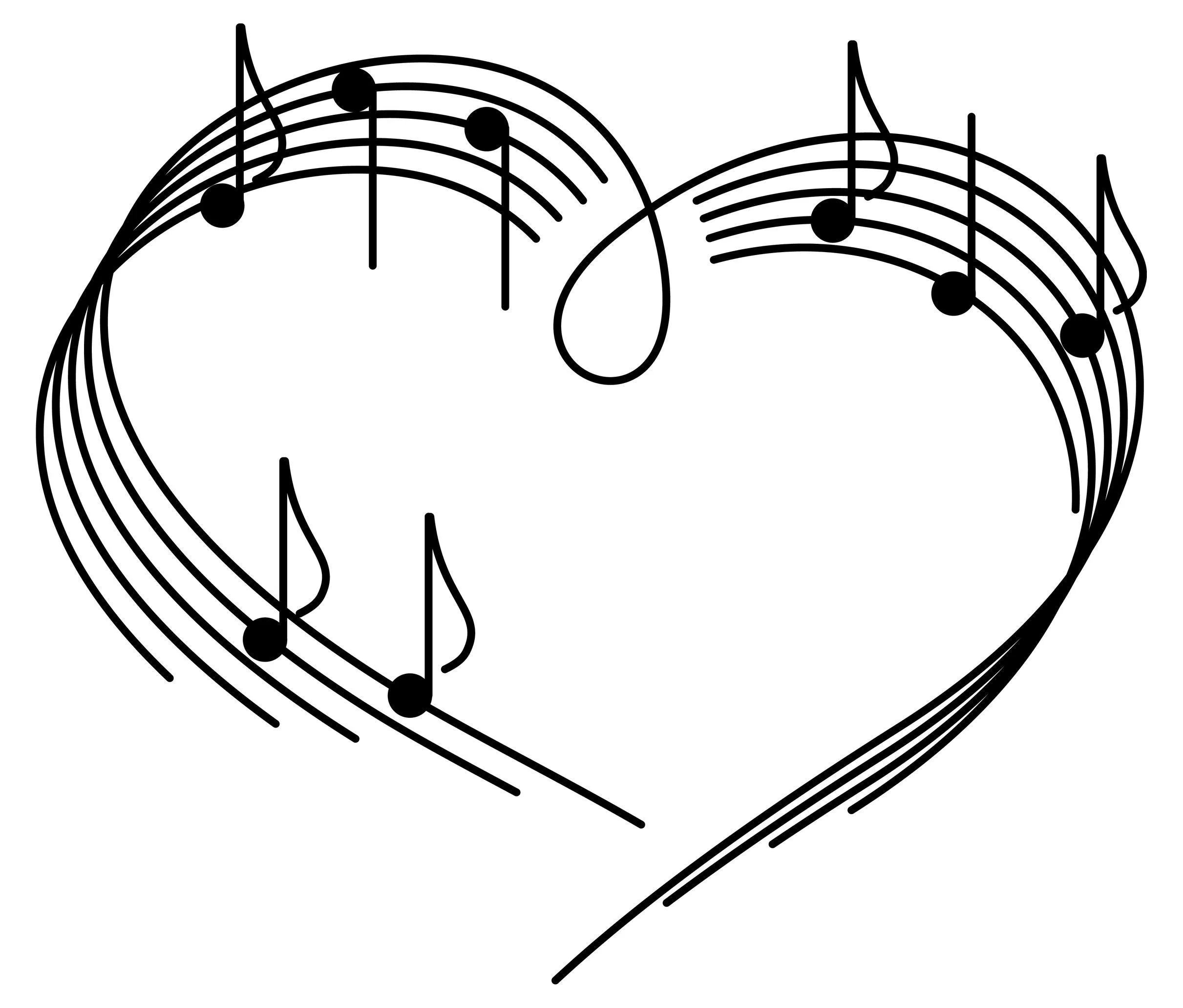 Musical Heart Notes Expressing True Feelings Wallpaper