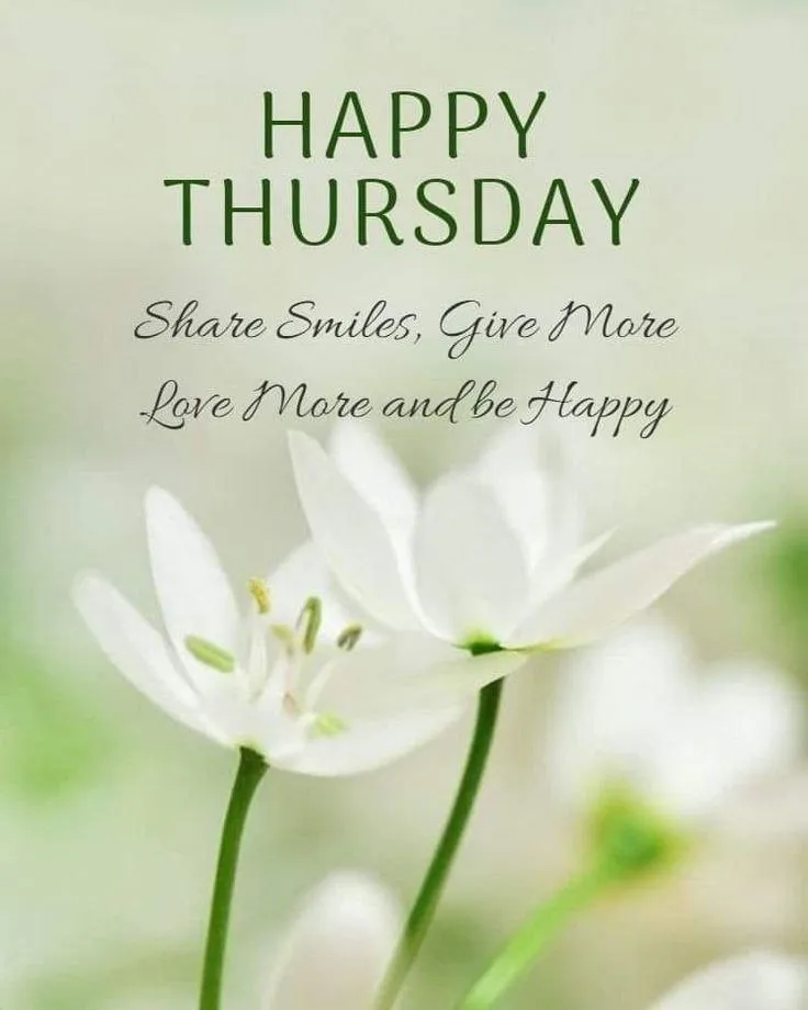 Nature Background with Happy Thursday Morning Text