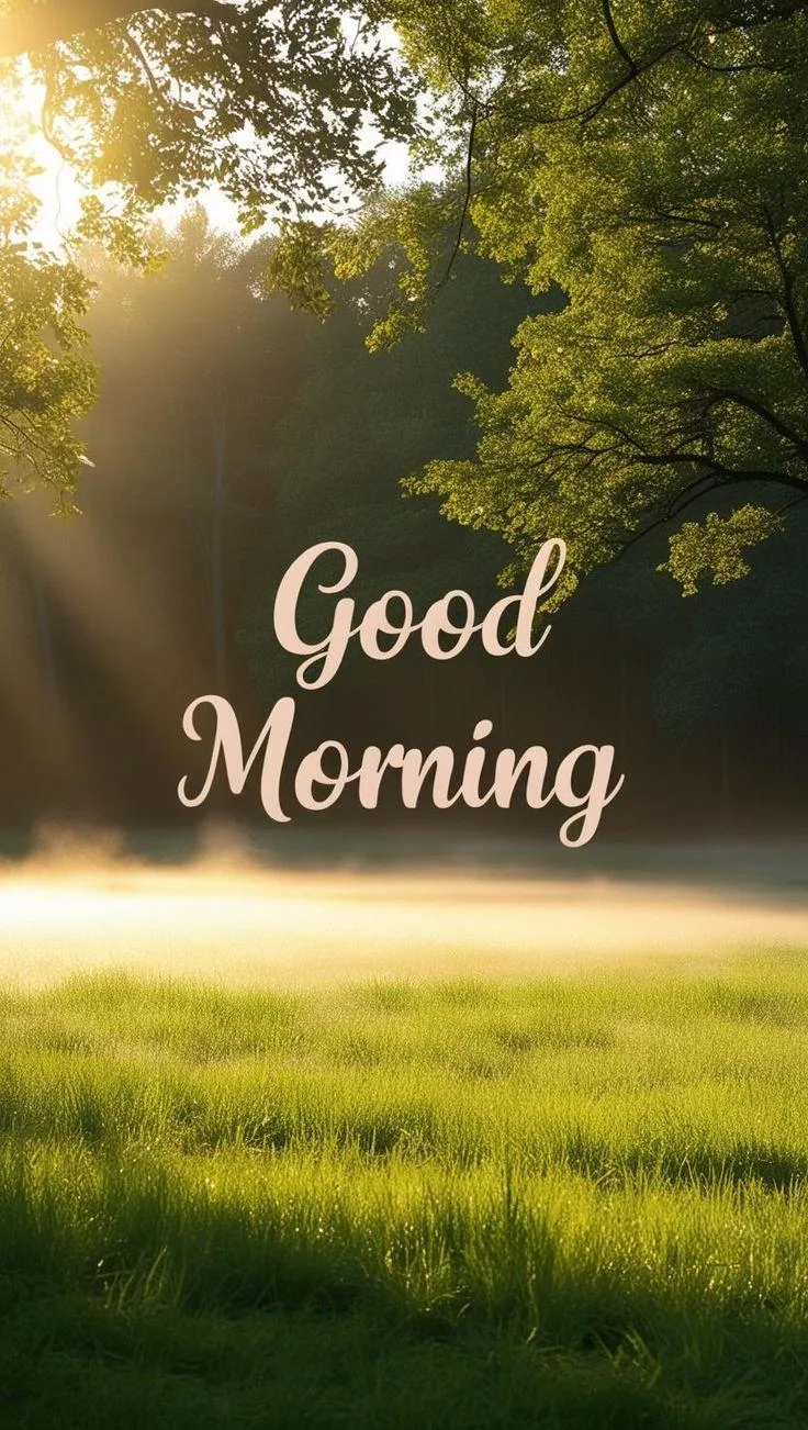 Nature View Morning Sunlight with Green Background