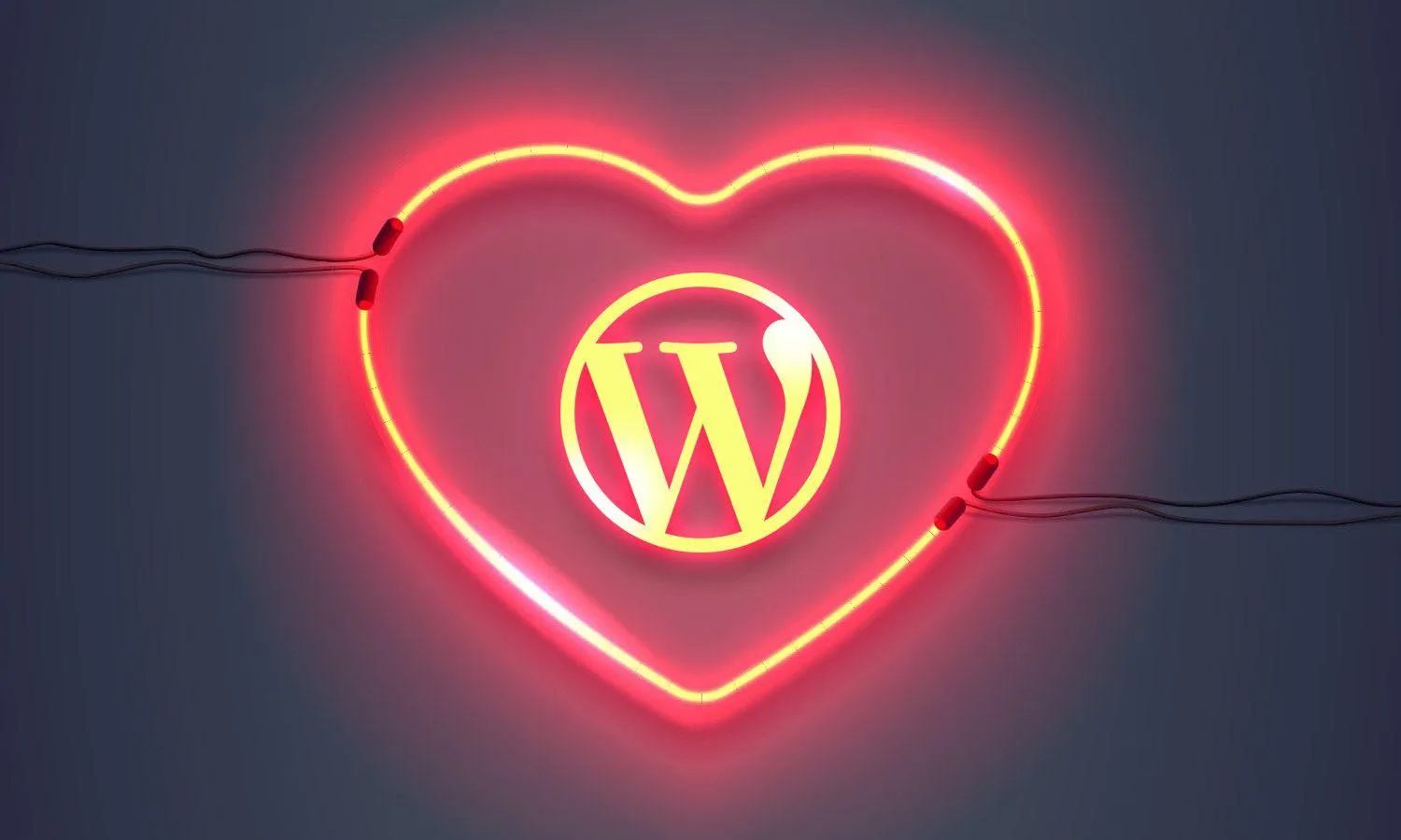 Neon Heart Sign Symbolizing Passionate Connection Wallpaper