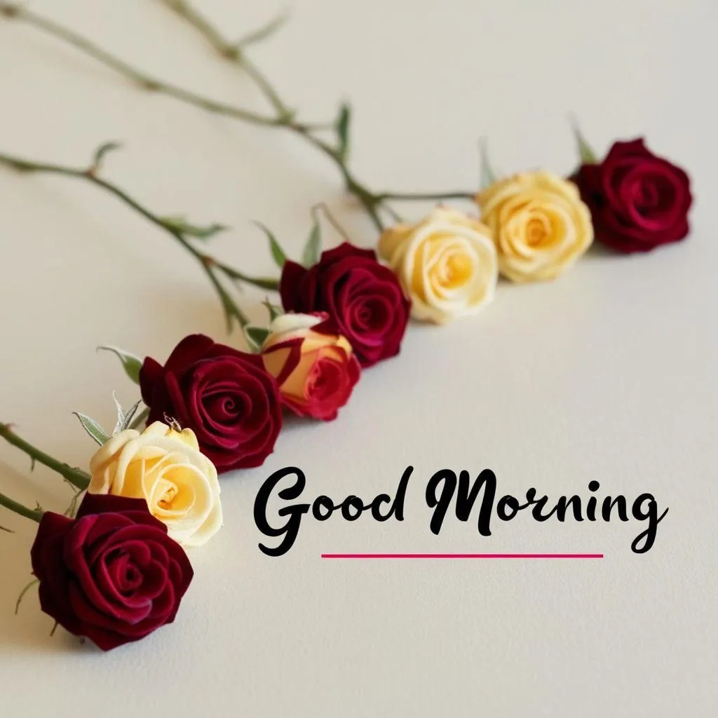 Orange Floral Garland Greeting on Pastel Background