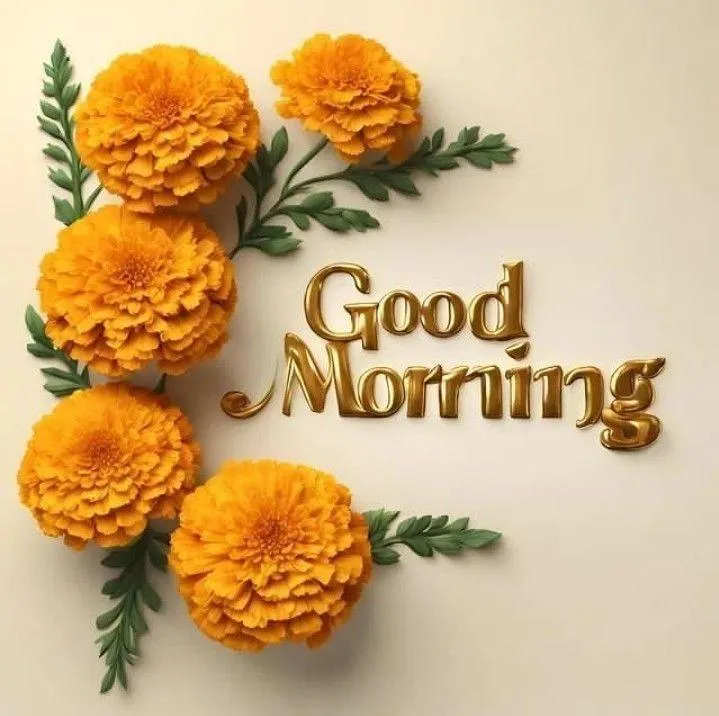 Orange Marigold Flowers to Welcome a Joyful Morning
