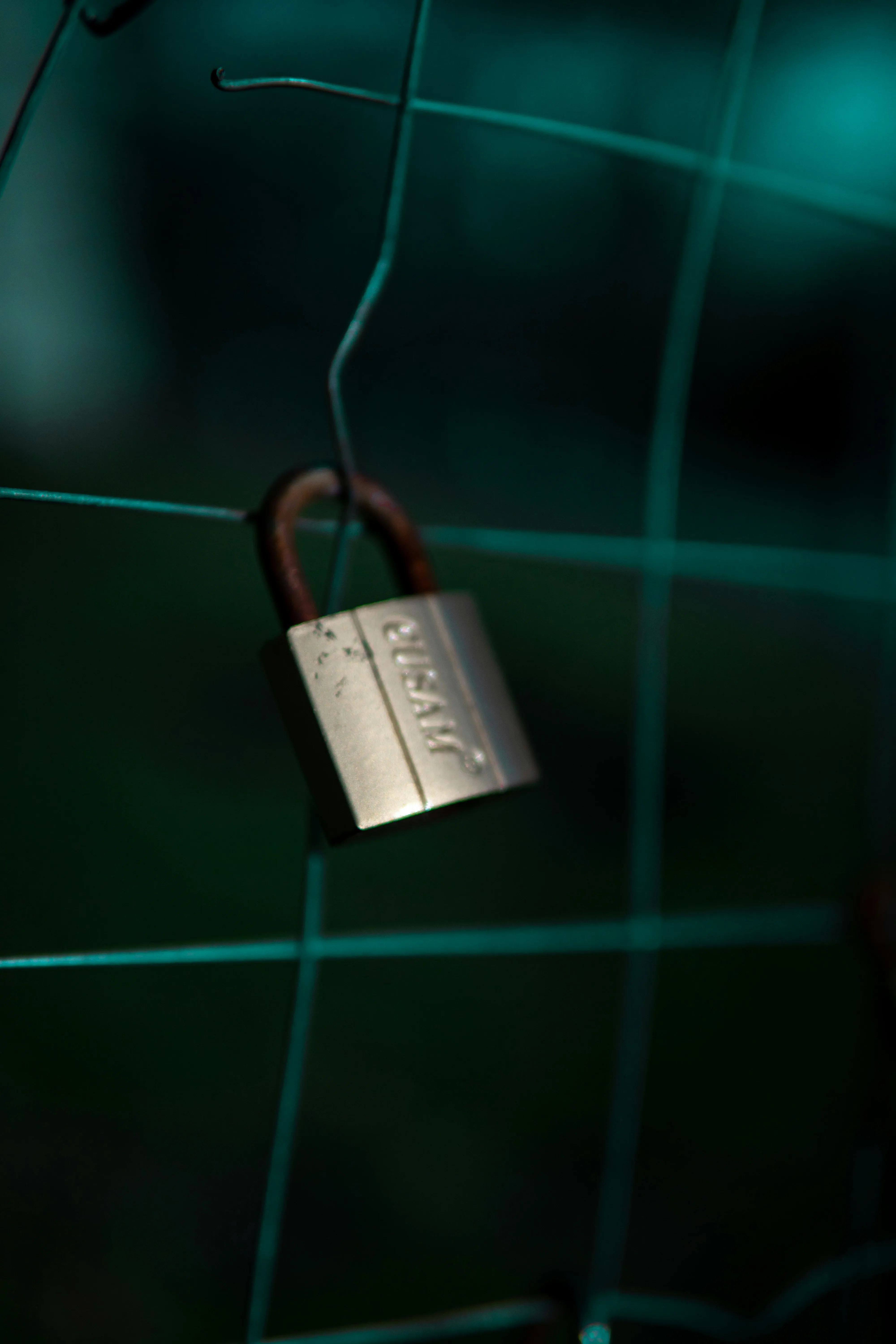 Padlock on Fence Symbolizing Eternal Promise Wallpaper