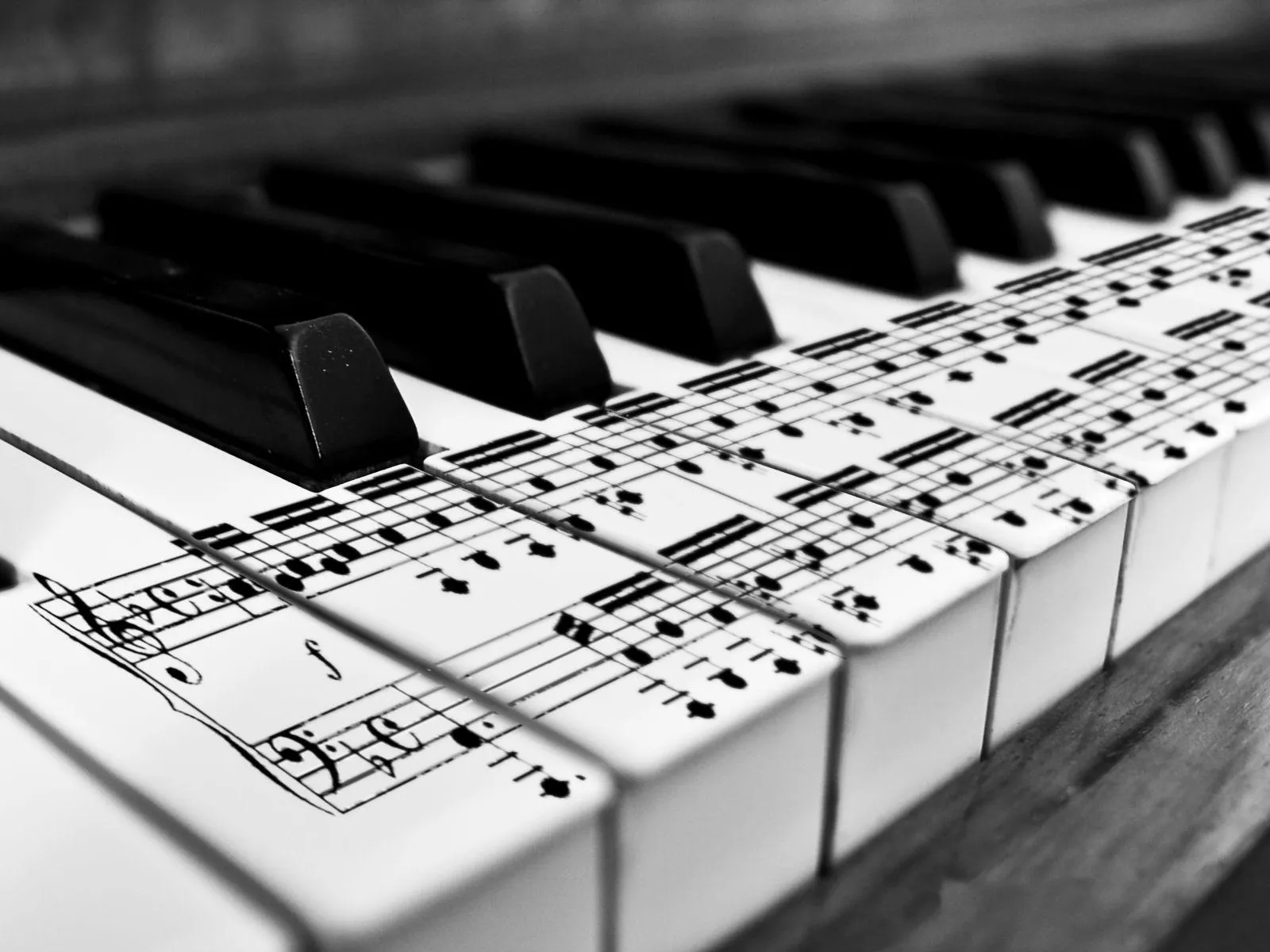 Piano Keys Closeup Showing Artistic Romantic Mood Wallpaper