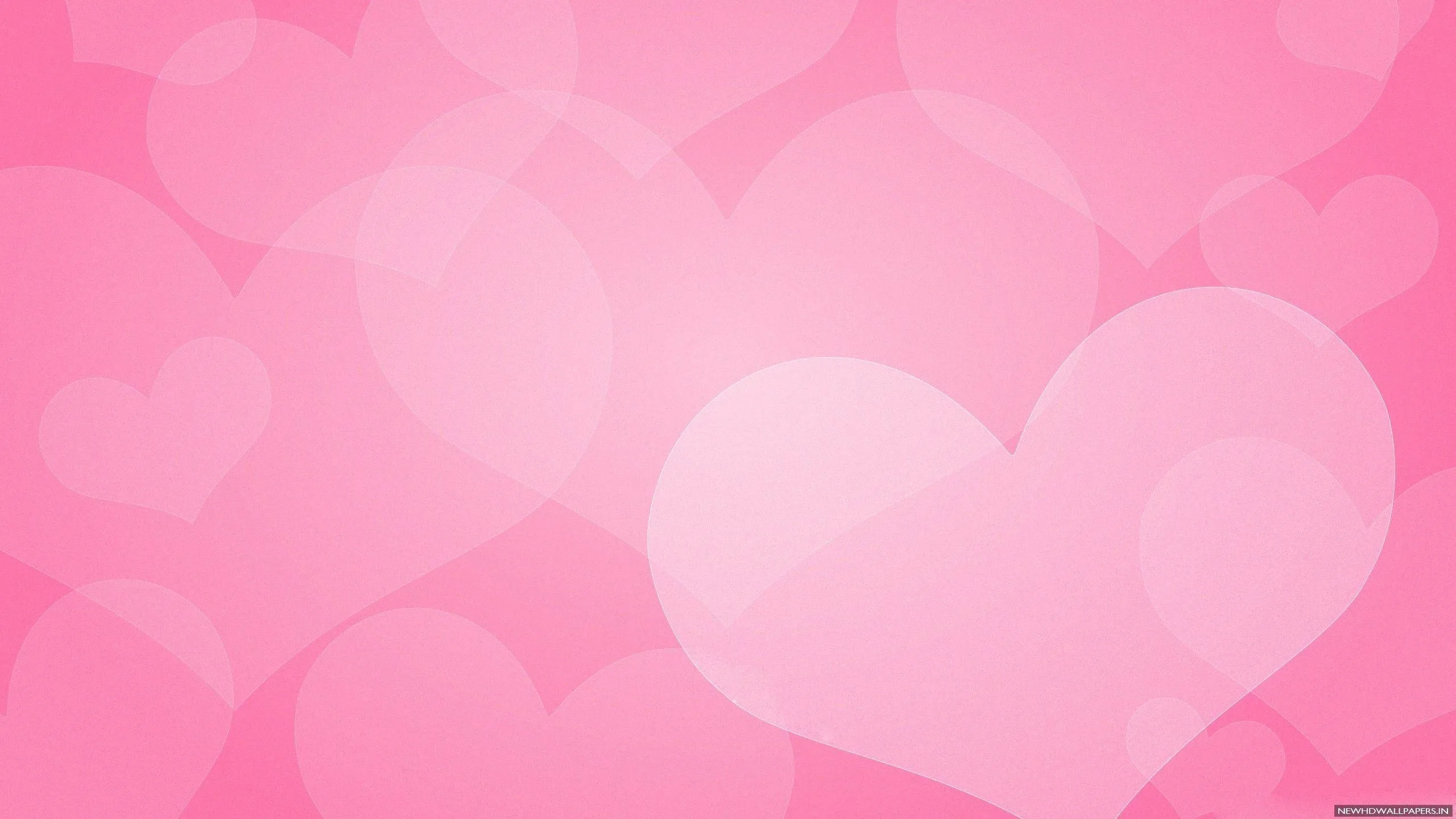 Pink Background Hearts Symbolizing Tender Romance Wallpaper