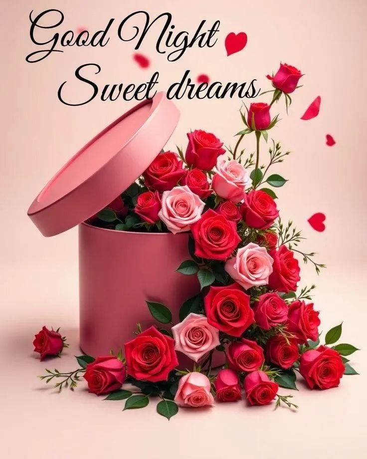 Pink Flowers on Book and Sparkles with Sweet Morning Text