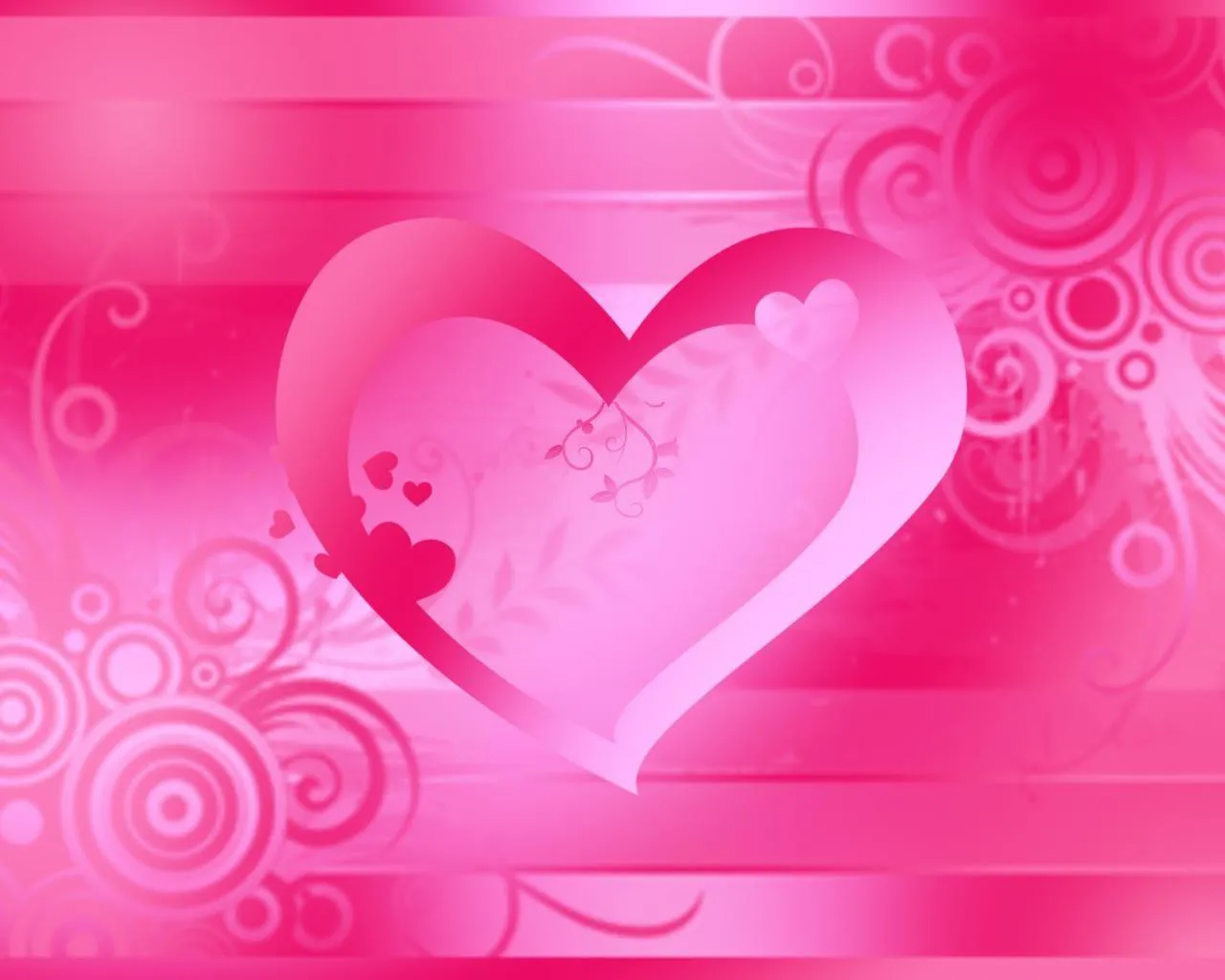 Pink Heart Artwork Expressing Tender Feelings Wallpaper