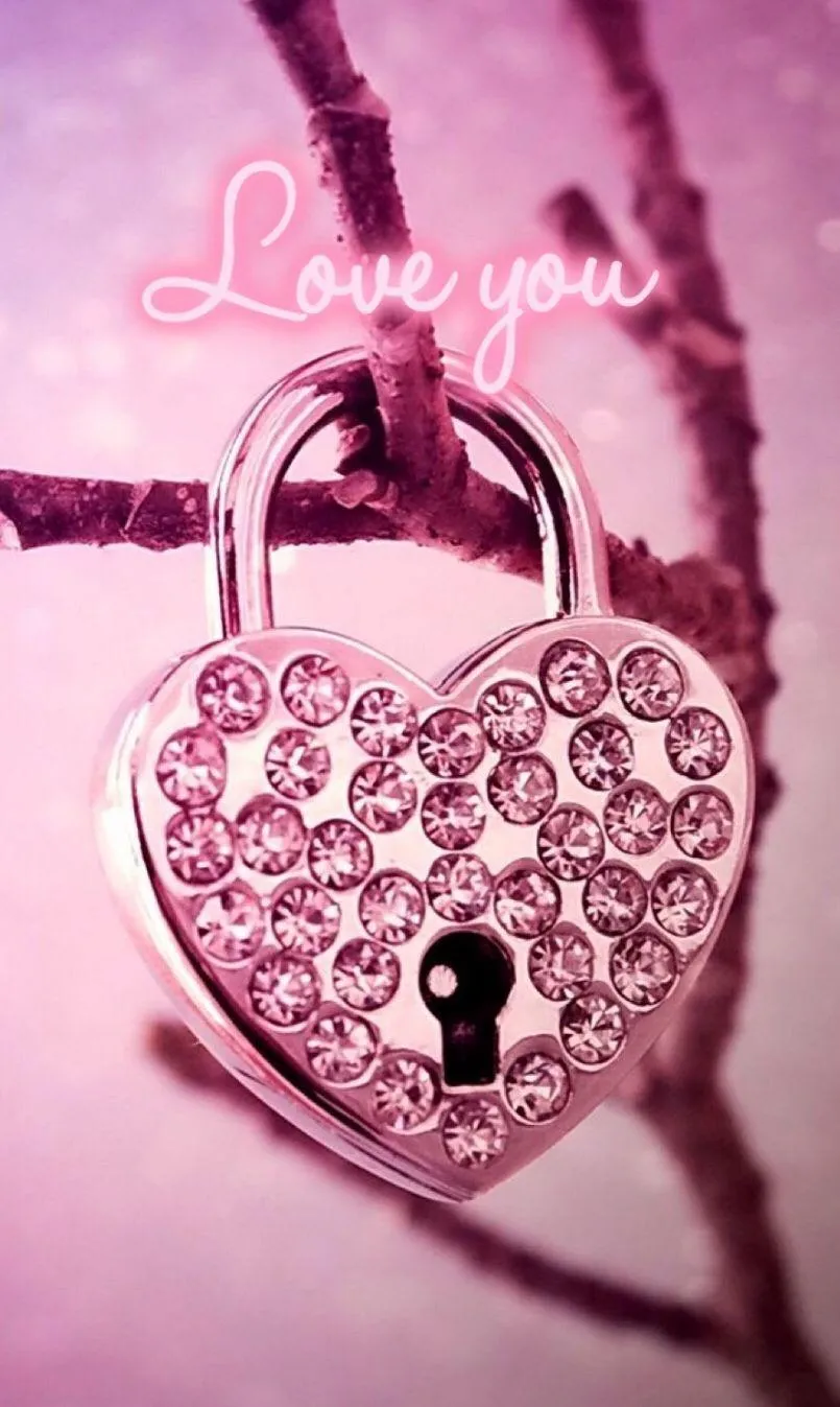 Pink Heart Lock Symbolizing Secure True Love Wallpaper