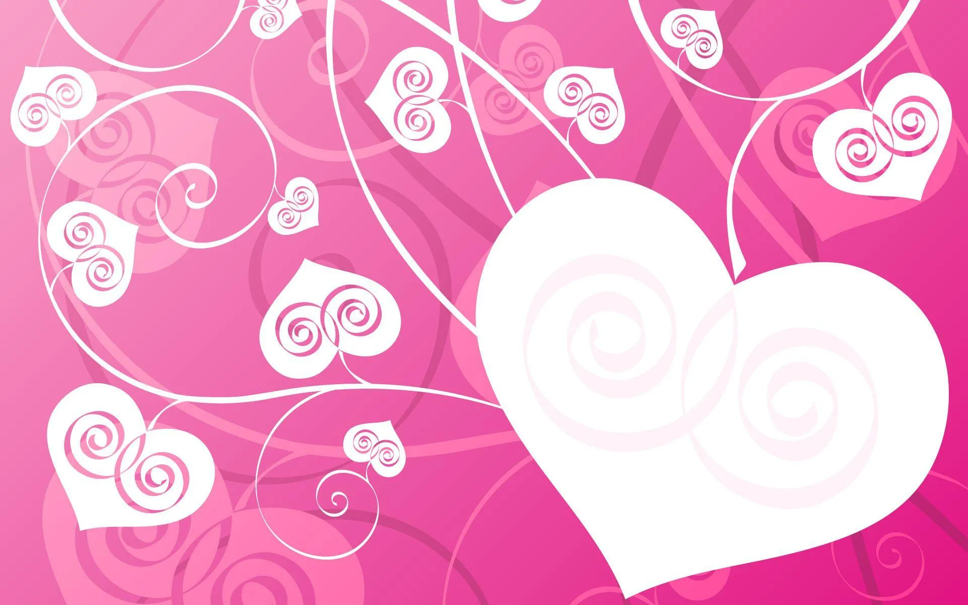 Pink Heart Pattern Wallpaper Expressing Joyful Love