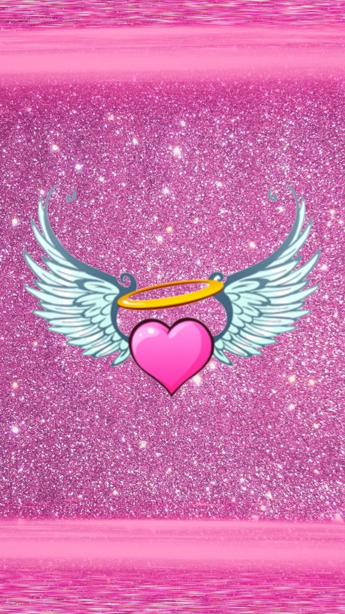 Pink Heart with Wings Showing Romantic Emotion Wallpaper
