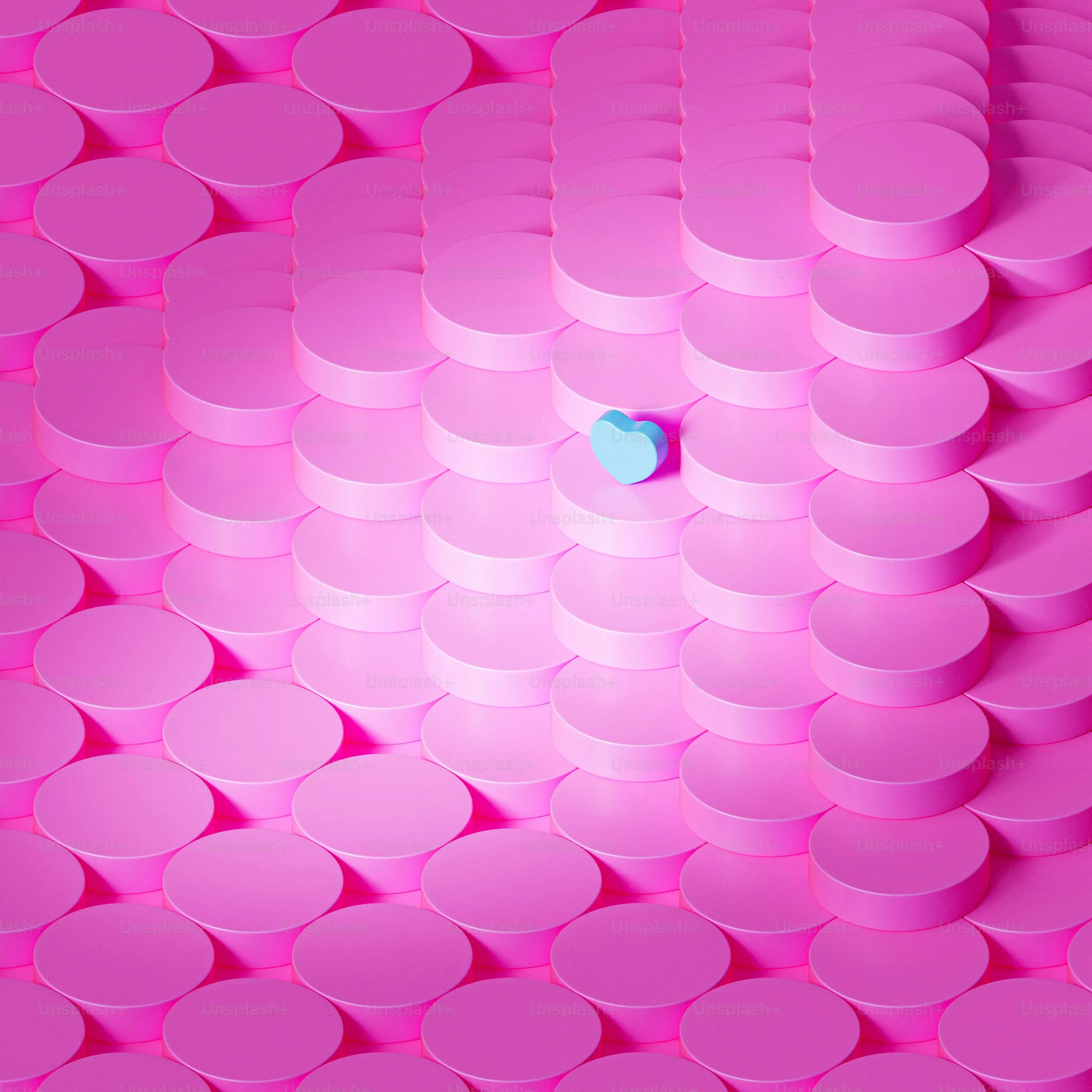 Pink Hearts Creating Depth of Passionate Emotion Wallpaper